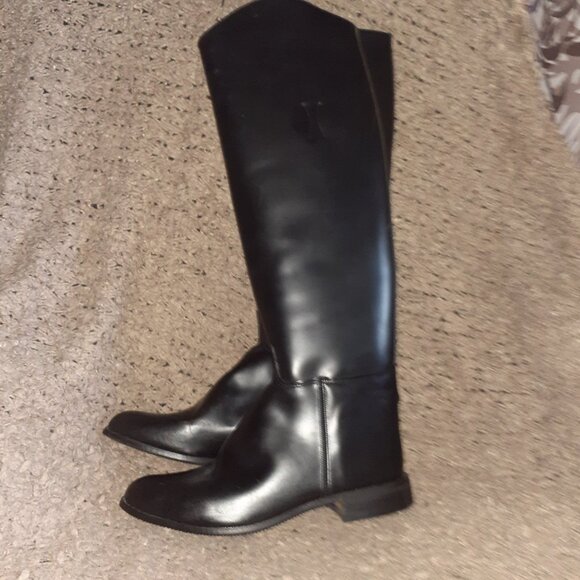 EQUESTRIAN RIDING BOOTS-Black Leather/Lined (Top)-21.25" Tall-Size 8.5 Men-NWOB - Picture 2 of 10